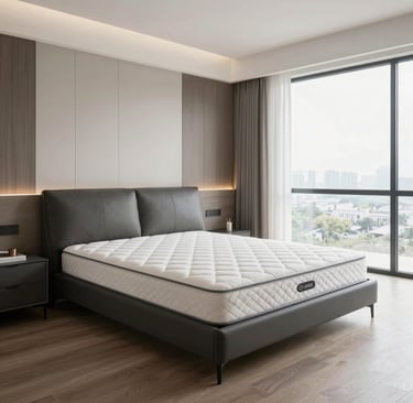 Professional technician carefully cleaning a beige armchair with specialized equipment at home