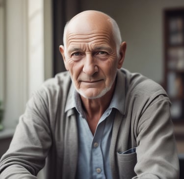 man standing near balcony