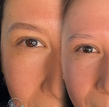 Cejas con Hairstroke antes y despues