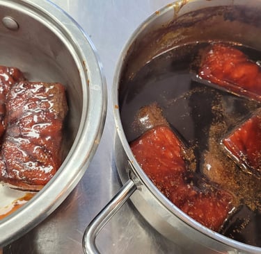 Knolselderij fondant, in huisgemaakte groentenjus