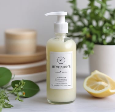 Two jars of deep conditioner stacked on each other.