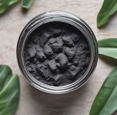 woman in bathtub with black face mask
