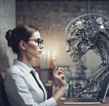 the word ai spelled in white letters on a black surface