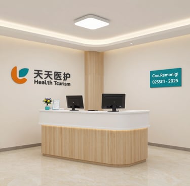 A welcoming clinic entrance with clear signage of Şifayol health tourism services.