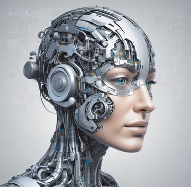 a white google logo on a blue background