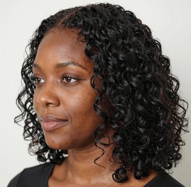 Elegant dreadlocks styled with colorful beads and accessories in a sunlit salon.