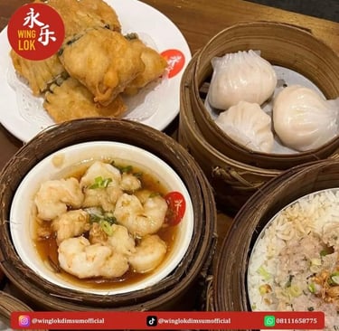 Kalo cari tempat nongkrong, bisa mampir ke tempat dimsum ini. Foto: Instagram @winglokdimsumofficial