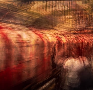 The London Tube at rush hour