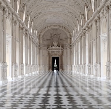 The grand Gallery of Diana at the Royal Palace of Venaria Reale