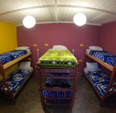 habitación ideal para grupo de amigos, viajeros en moto