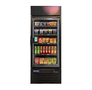 Smart pantry machine stocked with snacks