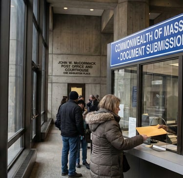 Apostille stamp on Massachusetts document