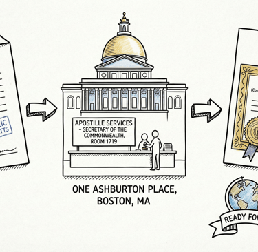 does apostille require notarization Massachusetts apostille office