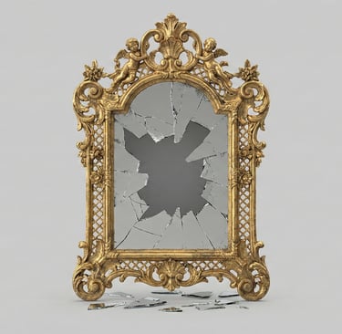 a broken mirror