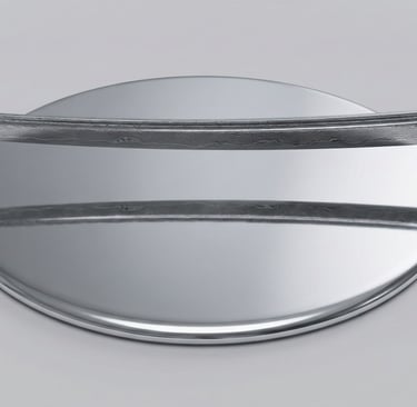 a samurai sword over a silver plate
