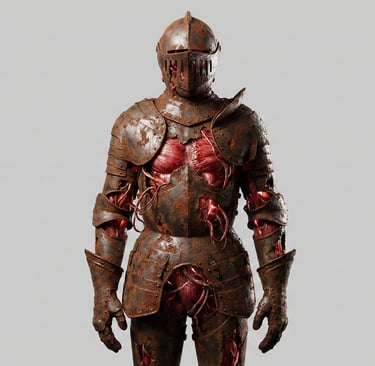 a old steel armored shield