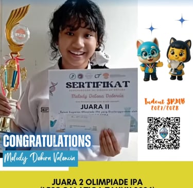 SD Kristen 04 Salatiga Juara 2 Olimpiade IPA