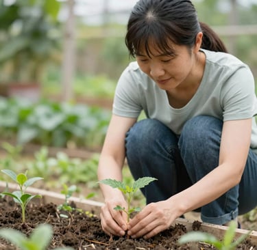 woman wearing black crew-neck shirt