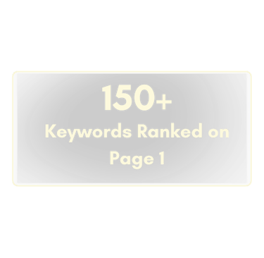 150+ keywords ranked on page 1 SEO results