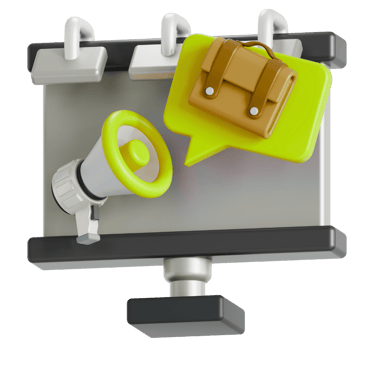 3D illustration representing a website or SEO announcement