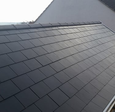 New slate roof installation by Roofing Specialists Yorkshire
