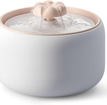 Clay Flower Water Fountain for Pet