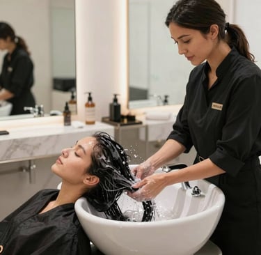 Technician installing a high-end water filtration system in a luxury home