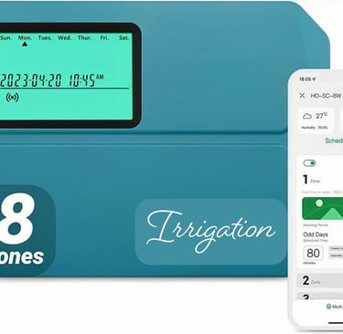 Computerised irrigation timer installed by Hedgie Wilder.