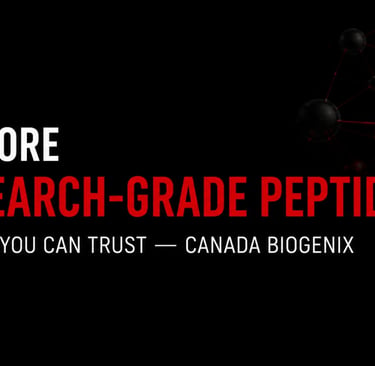 Research grade peptides Canada - Canada Biogenix trusted peptide supplier banner