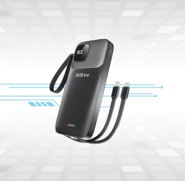 Corporate tech gifts with premium headphones and power bank, Miraan