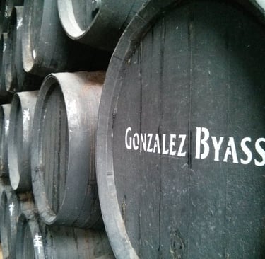 botas y toneles de vino de la bodega Gonzalez Byass