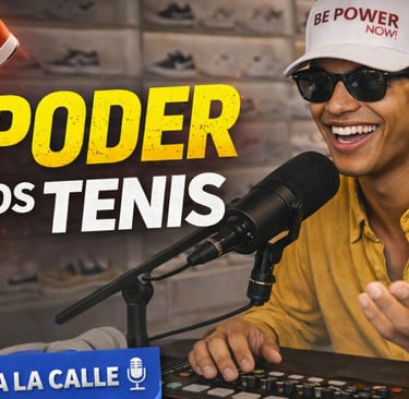 Presentador de Tenis Para La Calle explicando el poder de los sneakers y el negocio detrás de los atletas famosos
