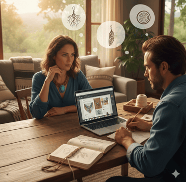 personas dando su reseña a la joyería artesanal raíz nativa