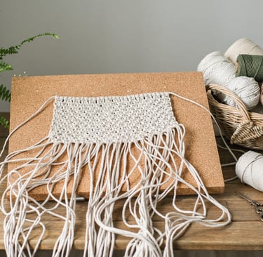 Tejido básico de macramé taller uno