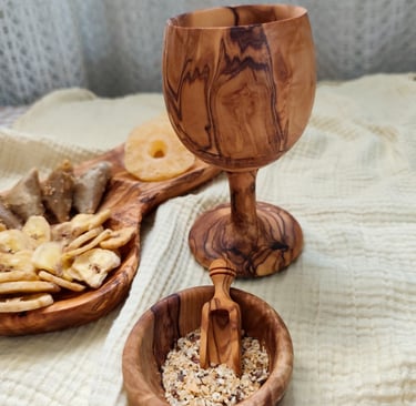 Ustensiles sains en bois d'olivier