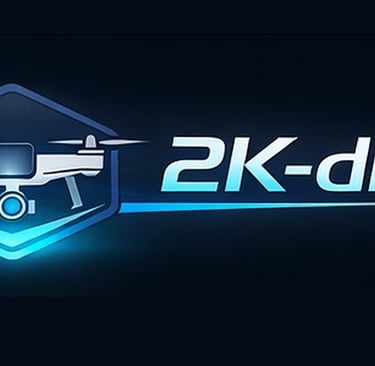 Logo marki 2k dron - usługi dronowe