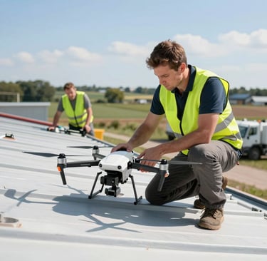 Inspekcja techniczna dachu z wykorzystaniem drona
