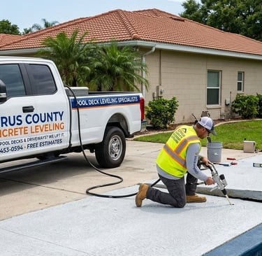 pool deck leveling and repairs