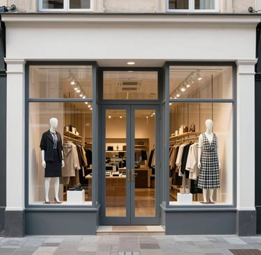 Close-up of a professional pressure washing a commercial building exterior, water spraying powerfully.