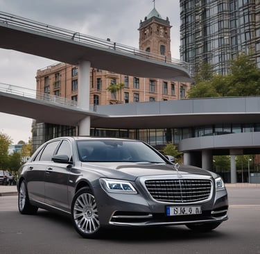 a car parked in front of a building for YYZ airport ride