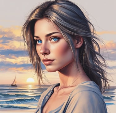 woman with blue eyes