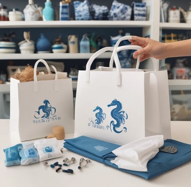 Close-up of hands exchanging a product bag at one of the stockists, highlighting personal service