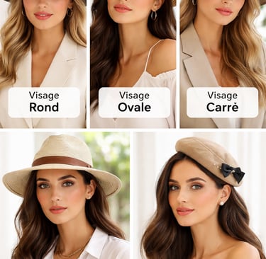 Collage de chapeaux Ekkinoxx adaptés à chaque morphologie de visage
