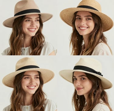 Collage de looks avec chapeaux Ekkinoxx harmonisés avec les tenues