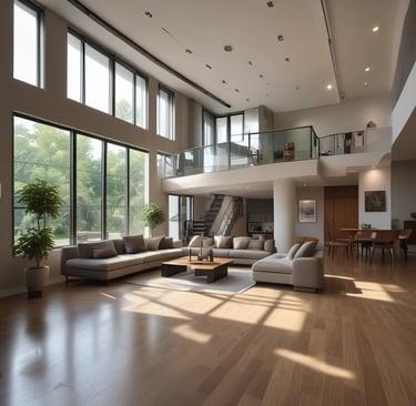 Contemporary bathroom vanity with clean lines and soft, natural lighting enhancing the marble countertop.