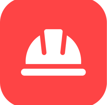 Icono de uso de equipos de seguridad certificados para riesgos industriales