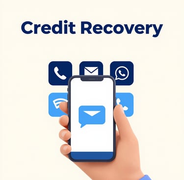 Elegant office desk with a phone and a laptop, symbolizing professional credit recovery services.