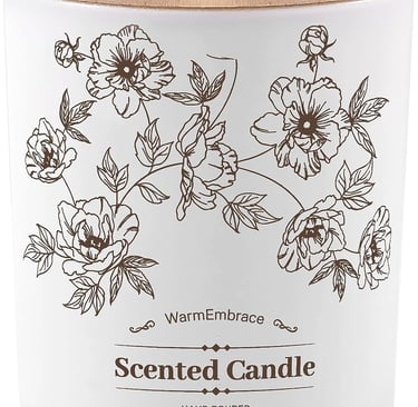Deluxe Scented Candle for Women & Men, Vanilla Coconut Soy Wax Candle, 8 Oz Jar Candle for Home