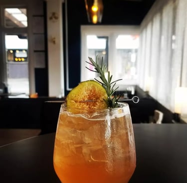 Beautiful Fig gin & Tonic at Tonic Bistro & Bar Martinborough