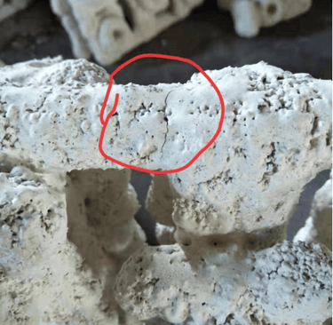 Defects in Lost Foam Molds